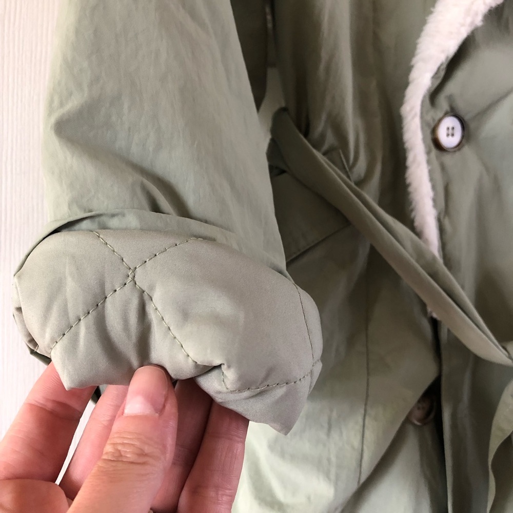 Forever 21 Green quilted coat - Picture 4 of 9